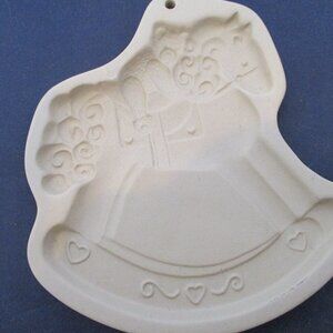 Brown Bag cookie art mould-0 Rocking horse with Teddy bear